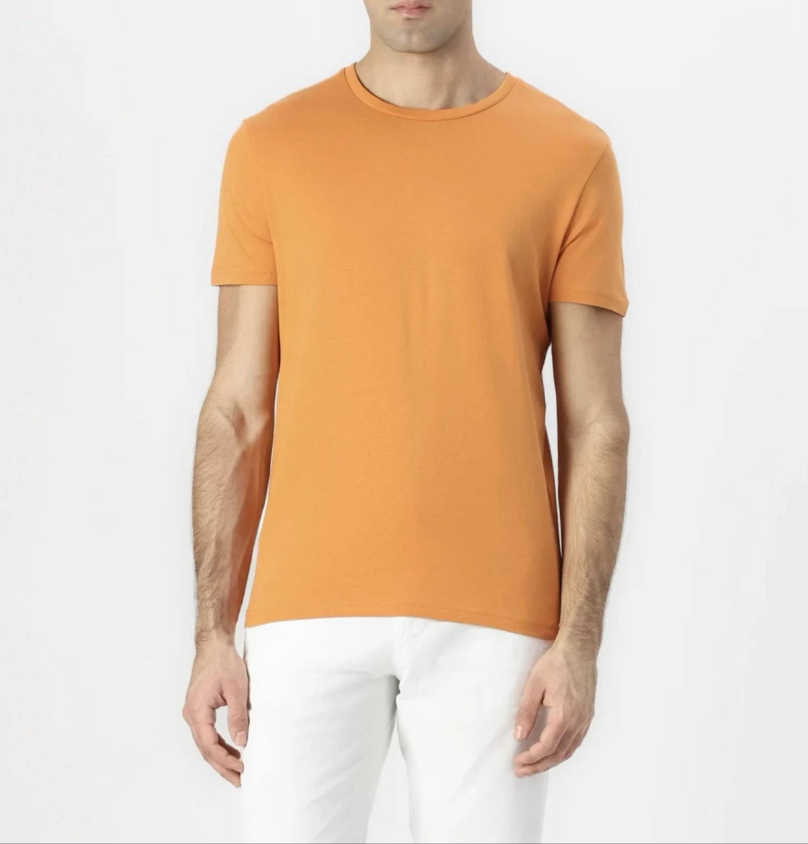 Men's Orange T-Shirt Simple & Classic.